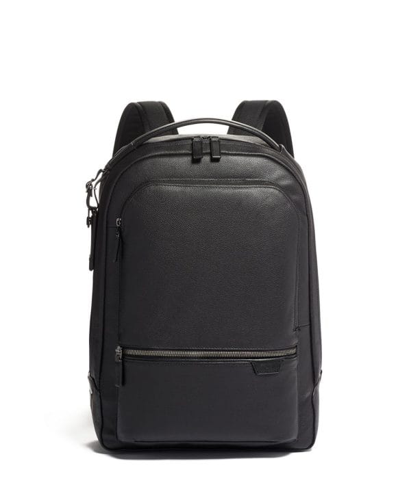 tumi leather laptop backpack